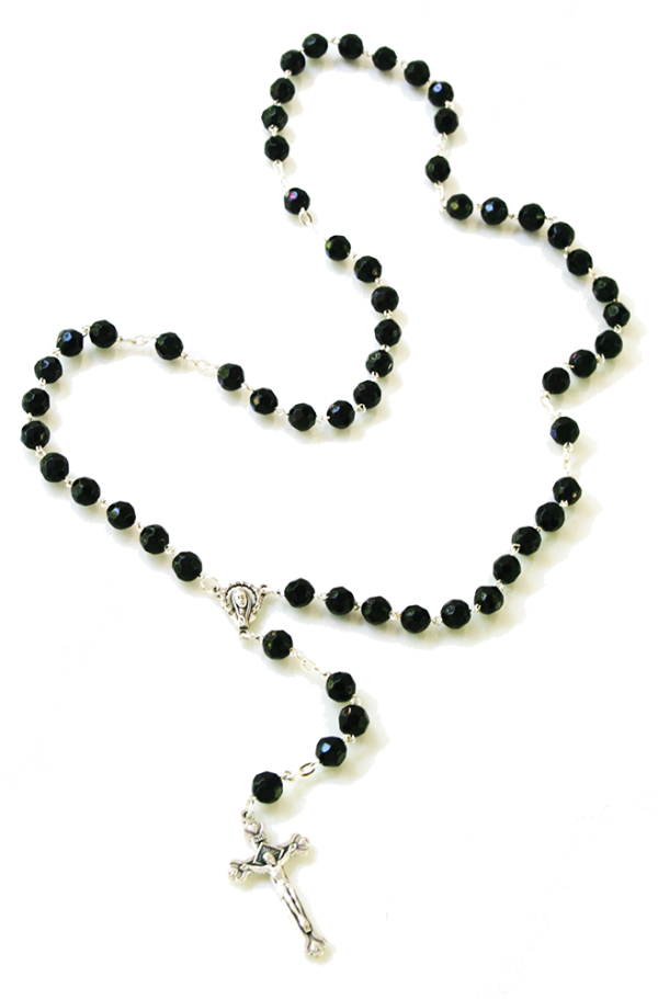 Majestic Black Crystal Rosary