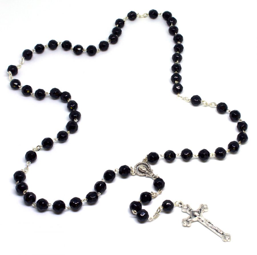 Holy Land Majestic Black Rosary
