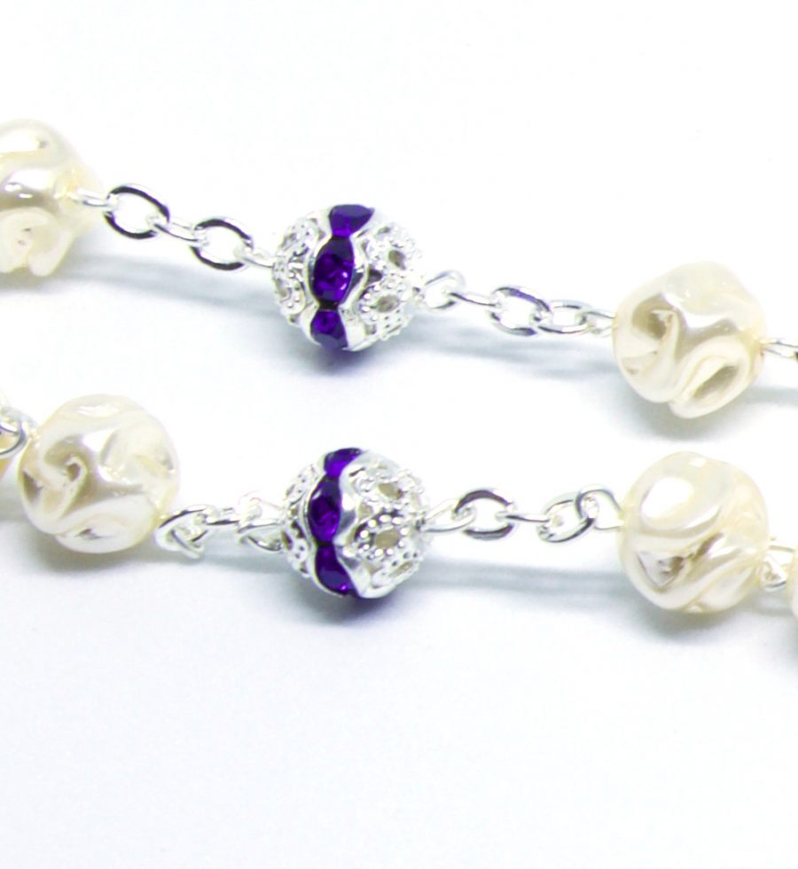 Luxurious Pearl Cobalt Rosary Pater Beads