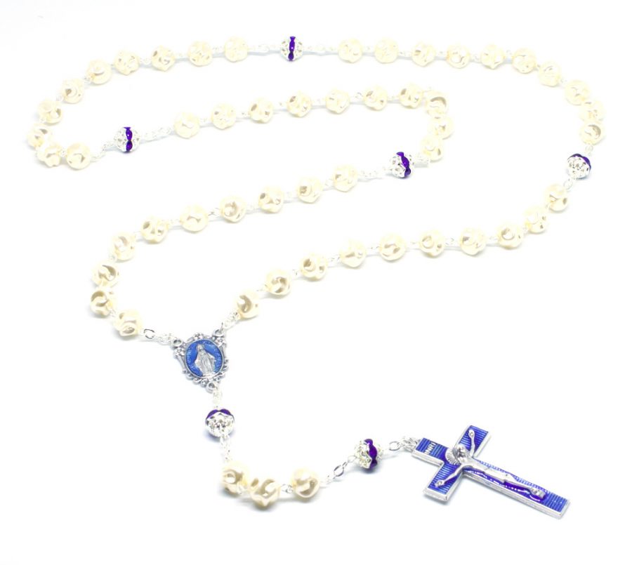 Luxurious Pearl Cobalt Rosary